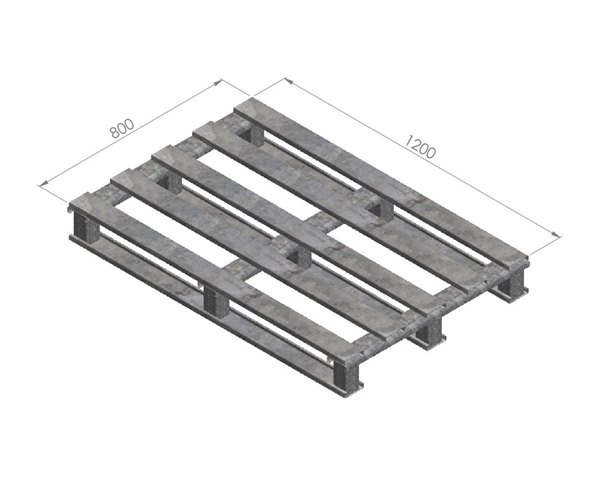 80x120cm GALVANİZLİ ORTA METAL PALET